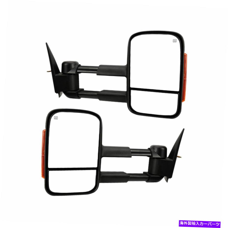 USミラー Chevy Silverado/GMC Sierra 2003-2006の新しいアンバーLEDの信号鏡のセット New Amber LED Set of Signal Mirror For Chevy Silverado/GMC Sierra 2003-2006【並行輸入品】