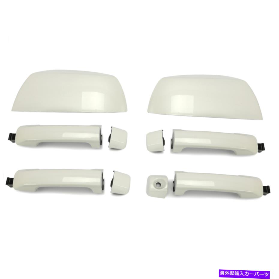 USミラー 2011-2019のフルセットミラーカバーとドアハンドルキット18トヨタツンドラセコイア Full Set Mirror Covers & Door Handles Kit For 2011-2019 18 Toyota Tundra Sequoia【並行輸入品】