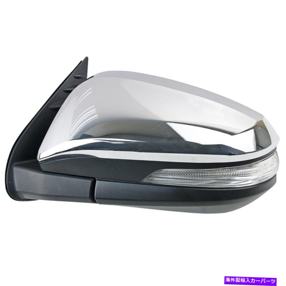 USミラー Chrome左側のエクステリアサイドミラーw/LED 7pトヨタHilux 2015-onにフィット Chrome Left Side Exterior Side Mirror w/LED 7P Fit For Toyota Hilux 2015-ON【並行輸入品】
