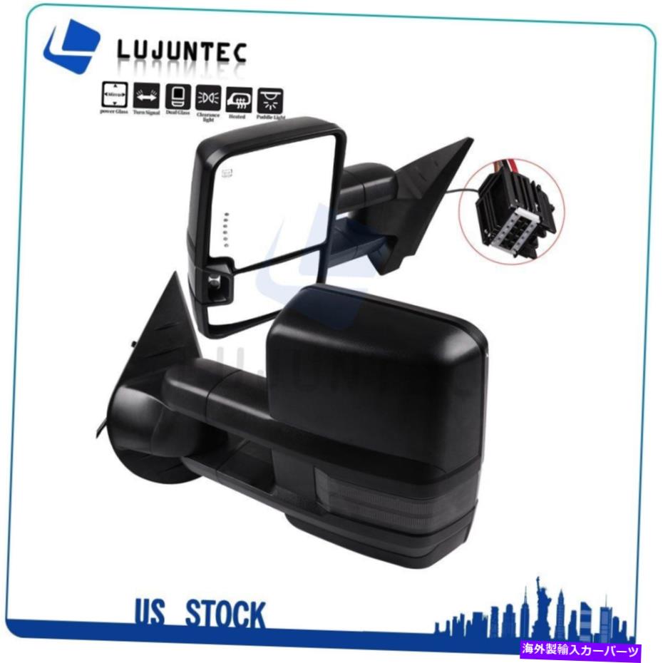 USミラー 07-13シボレーGMC電力加熱信号クリアランス水たまりライトトウミラーペア For 07-13 Chevy GMC Power Heated Signal Clearance Puddle Light Tow Mirrors pair【並行輸入品】