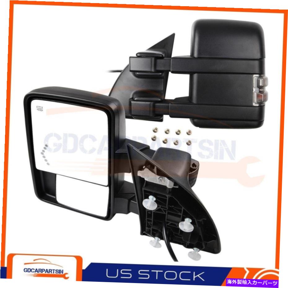 USミラー 08-16用フォードF250セットミラーパワーマニュアルフォールド加熱信号クリアランスライト For 08-16 Ford F250 Set Mirrors Power Manual Fold Heated Signal Clearance Light【並行輸入品】