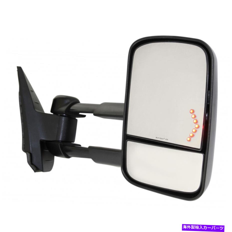 USミラー GMC Sierra 3500 HD 2007-2014ミラー助手席|パワートーイング For GMC Sierra 3500 HD 2007-2014 Mirror Passenger Side | Power Towing【並行輸入品】