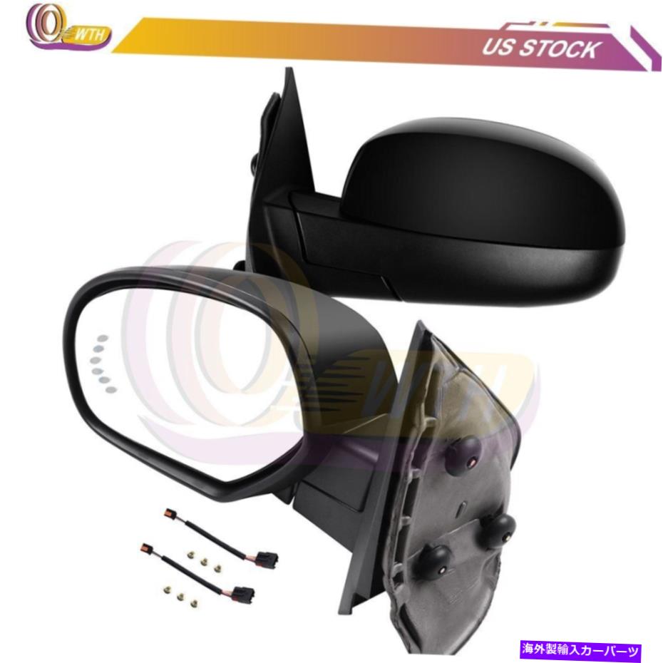 USミラー 2007-13シボレーGMCメモリパドル矢印信号l+rのブラックパワー加熱ミラー Black Power Heated Mirrors For 2007-13 Chevy GMC Memory Puddle Arrow Signal L+R【並行輸入品】