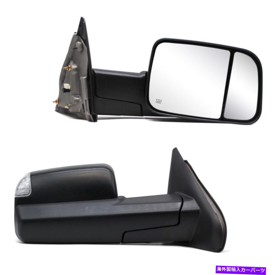 USミラー 2002年から2008年のDodge Ram 1500/03-09 2500 3500電源加熱 Updated Towing Mirrors for 2002-2008 Dodge Ram 1500/03-09 2500 3500 Power Heated【並行輸入品】