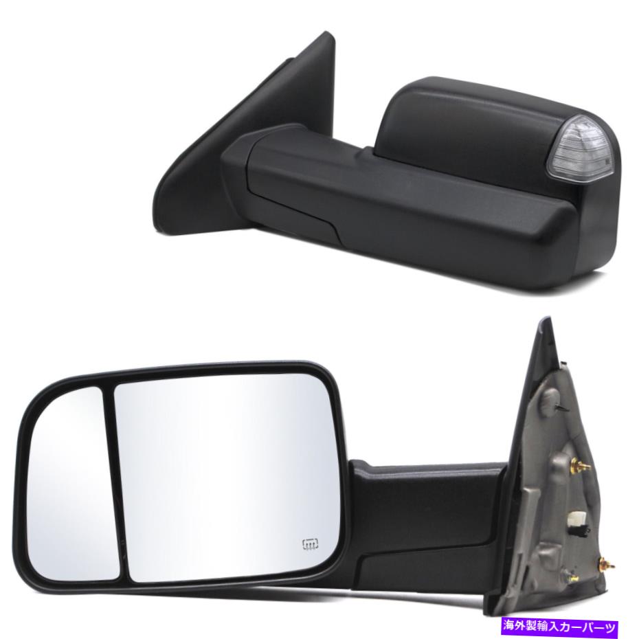 USミラー 02-08 Dodge Ram 1500 03-09 2500 3500 Towing Side Mirrors電力加熱光 For 02-08 Dodge Ram 1500 03-09 2500 3500 Towing Side Mirrors Power Heated Light【並行輸入品】