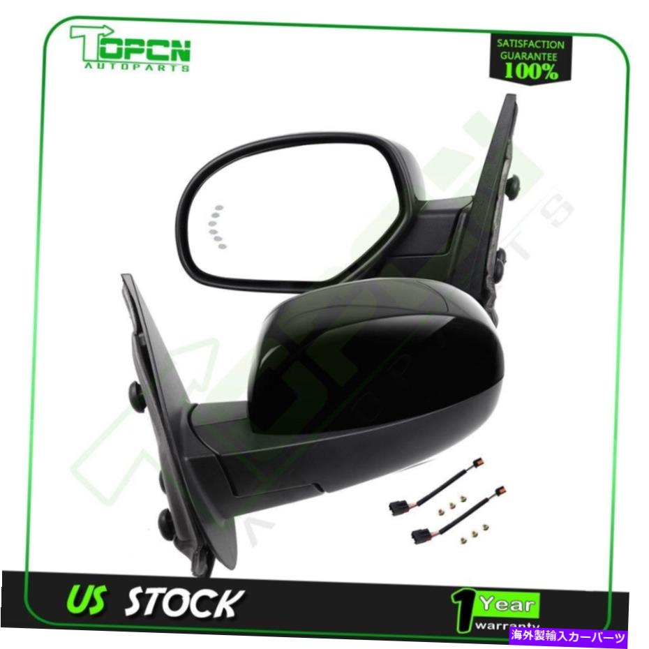 USミラー 牽引ミラーパワーメモリ加熱水たまり信号フィット2007-2013 GMCシボレーペア Towing Mirrors Power Memory Heated Puddle Signals Fits 2007-2013 GMC Chevy Pair【並行輸入品】