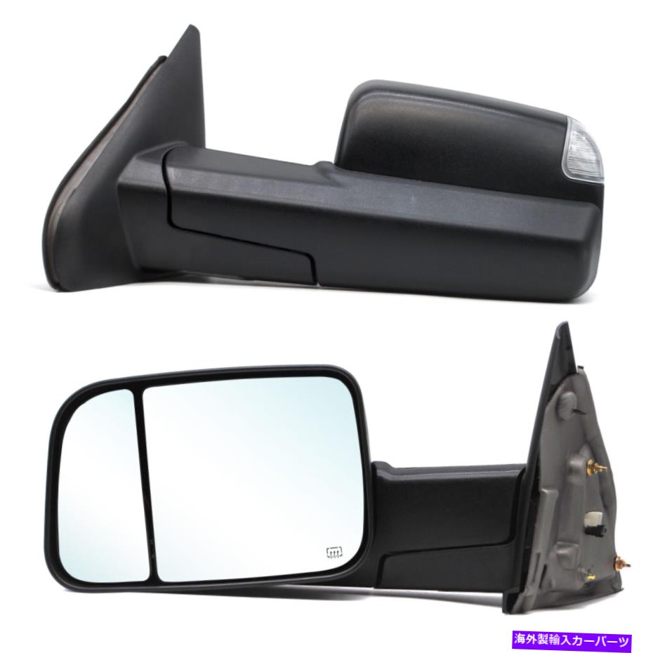 USミラー 02-08のけん引鏡ダッジRAM 1500/03-09ダッジラム2500 3500パワー加熱 Towing Mirrors For 02-08 Dodge Ram 1500/03-09 Dodge Ram 2500 3500 Power Heated【並行輸入品】