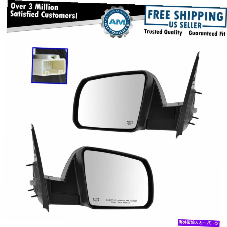 USミラー ミラーパワー加熱テクスチャキャップ左lh＆右RHペアセットトヨタツンドラ Mirrors Power Heated Textured Cap Left LH & Right RH Pair Set for Toyota Tundra【並行輸入品】