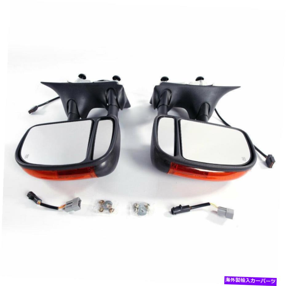 USミラー 1999年から2007年のペアFord F250 F550 Superduty LED信号電力加熱牽引鏡 PAIR for 1999-2007 Ford F250 F550 SuperDuty LED Signal Power Heated Tow Mirrors【並行輸入品】