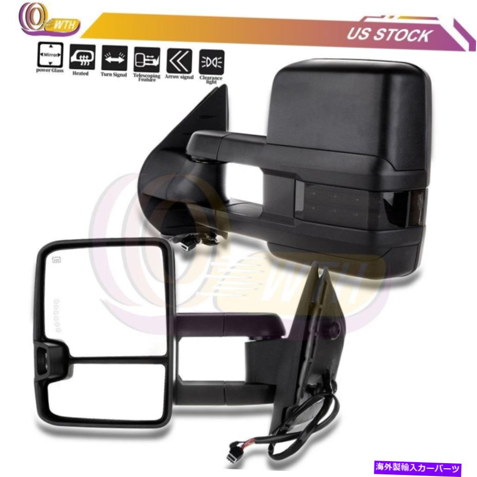 USミラー 07-13シボレーGMCターンクリアランスランプペアテクスチャのブラックパワー加熱ミラー Black Power Heated Mirrors For 07-13 Chevy GMC Turn Clearance Lamp Pair Textured【並行輸入品】 48,840円