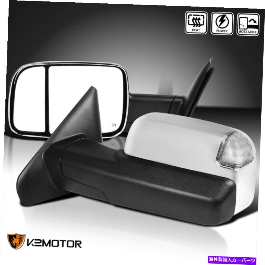 USミラー 2002-2008 Dodge Ram 1500 03-09 2500 3500 Chrome Power+Heat LED Tow Mirrors Fits 2002-2008 Dodge Ram 1500 03-09 2500 3500 Chrome Power+Heat LED Tow Mirrors【並行輸入品】
