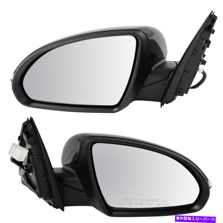 USミラー TRQエクステリアサイドビューミラーペアパワー加熱ターンシグナルKIAオプティマ TRQ Exterior Side View Mirror Pair Power Heated Turn Signal For Kia Optima【並行輸入品】