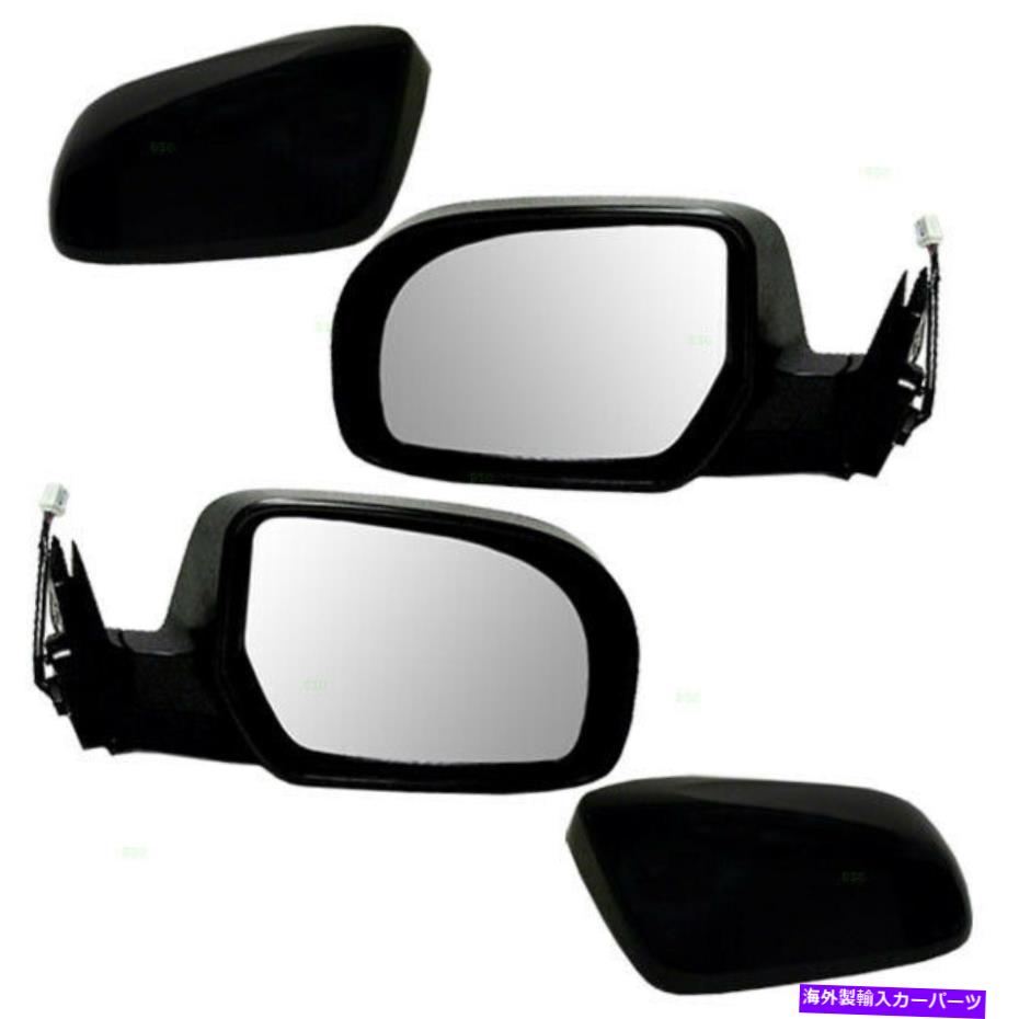 USミラー サイドビューのセットパワーミラー11-14スバルレガシーアウトバックのカバー付き加熱 Set of Side View Power Mirrors Heated w/ Covers for 11-14 Subaru Legacy Outback【並行輸入品】