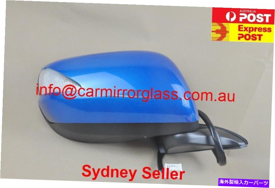 USミラー ホンダジャズ2008-2014右側の新しいドアミラー、ブリンカー、ブルー、、オートフォールド NEW DOOR MIRROR FOR HONDA JAZZ 2008 - 2014 RIGHT SIDE,BLINKER, Blue,,Autofold【並行輸入品】