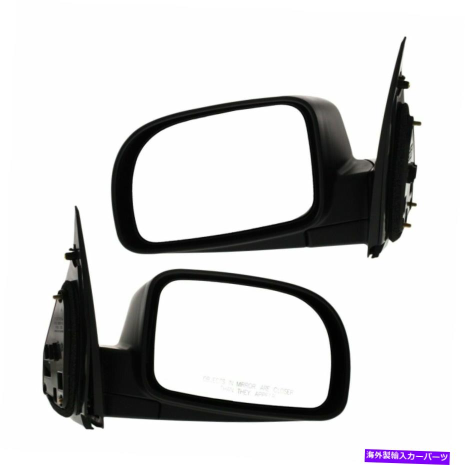 USミラー フィット2009-2012ヒュンダイサンタフェセット2 LH＆RHパワードアミラーブラックヒート Fits 2009-2012 Hyundai Santa Fe Set Of 2 LH & RH Power Door Mirror Black Heated【並行輸入品】
