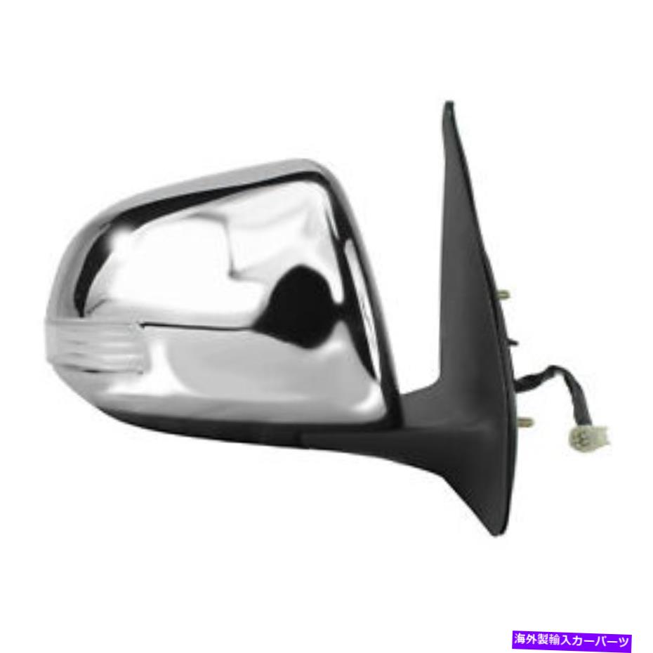 USミラー 12-15のトヨタタコマブラックw/クロムカバー乗客サイドパワーミラー70151t For 12-15 Toyota Tacoma Black w/chrome cover Passenger Side Power Mirror 70151T【並行輸入品】