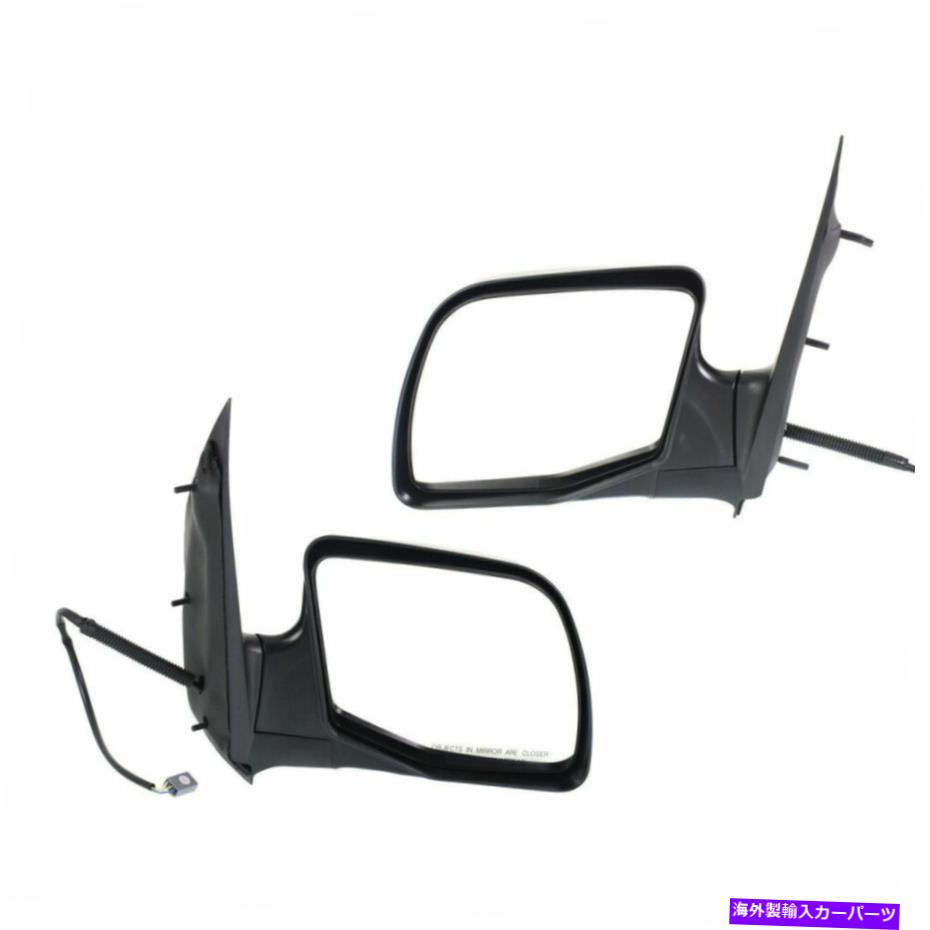 USミラー 2003-2004 Ford E-250の2つのミラーパワーのセット左と右のマニュアルフォールドブラック Set Of 2 Mirror Power For 2003-2004 Ford E-250 Left And Right Manual Fold Black【並行輸入品】