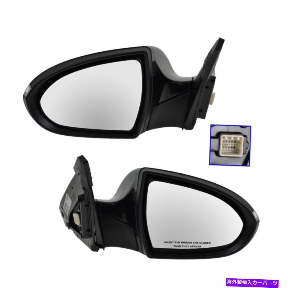USミラー TRQミラーパワーターンシグナルブラックカバーLH＆RHペアセットセットセット TRQ Mirror Power Turn Signal Black Cover LH & RH Pair Set for Kia Sportage【並行輸入品】
