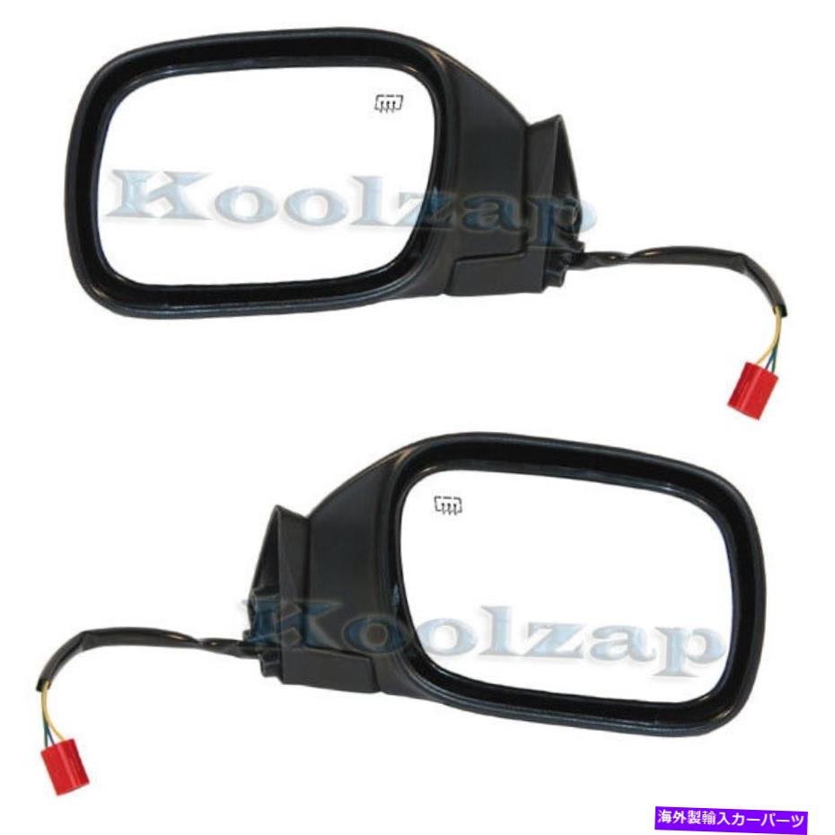 USミラー 97-01チェロキーリアビューミラーパワー加熱マニュアル折りたたみブラックセットペア For 97-01 Cherokee Rear View Mirror Power Heated Manual Folding Black SET PAIR【並行輸入品】