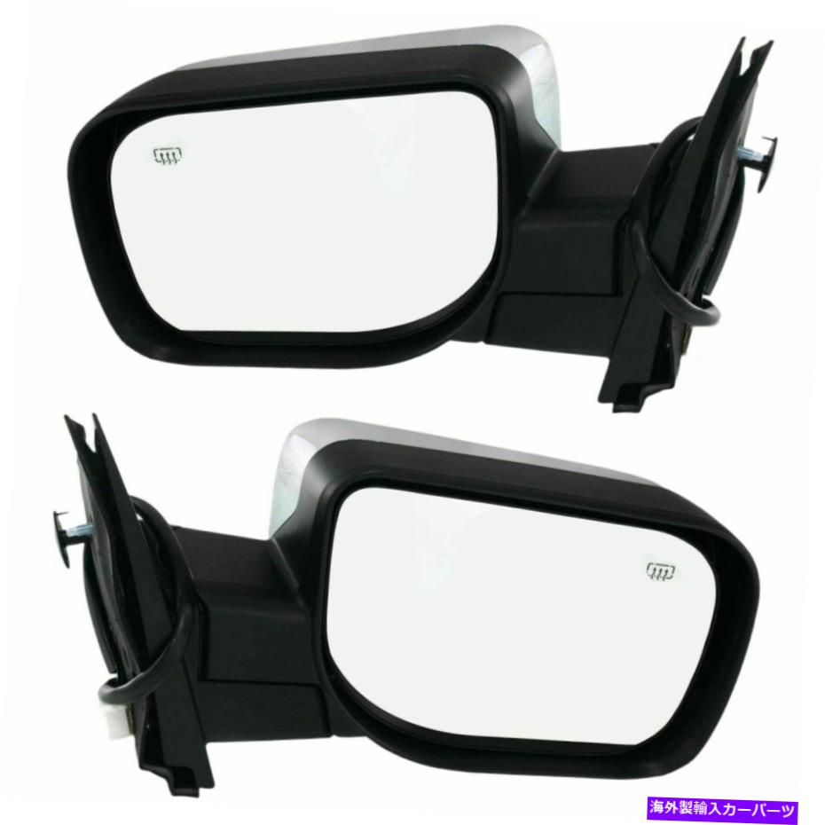USミラー 2004-15日産アルマダの2パワーミラーマニュアル折りたたみ折りたたみ式ブラックベース Set Of 2 Power Mirror Manual Folding Heated Black Base For 2004-15 Nissan Armada【並行輸入品】