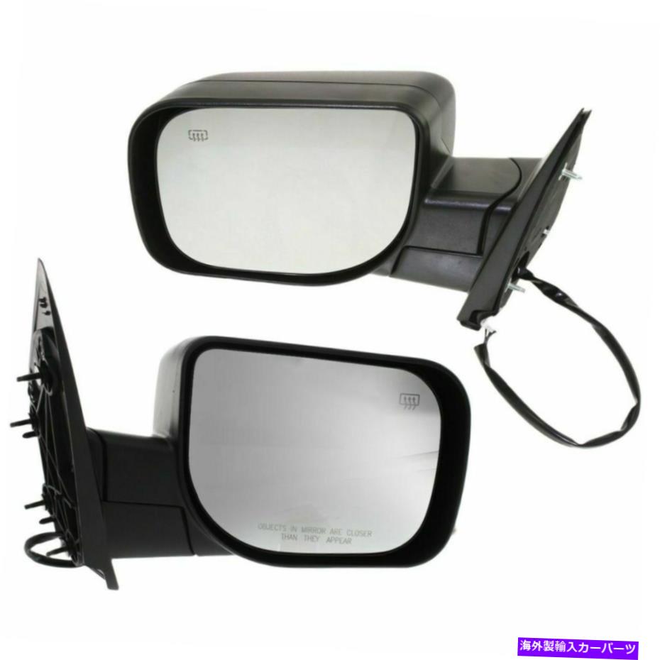 USミラー 2005-2015のミラーパワーペア日産アルマダ加熱テクスチャブラック Mirror Power Pair For 2005-2015 Nissan Armada Heated Textured Black【並行輸入品】