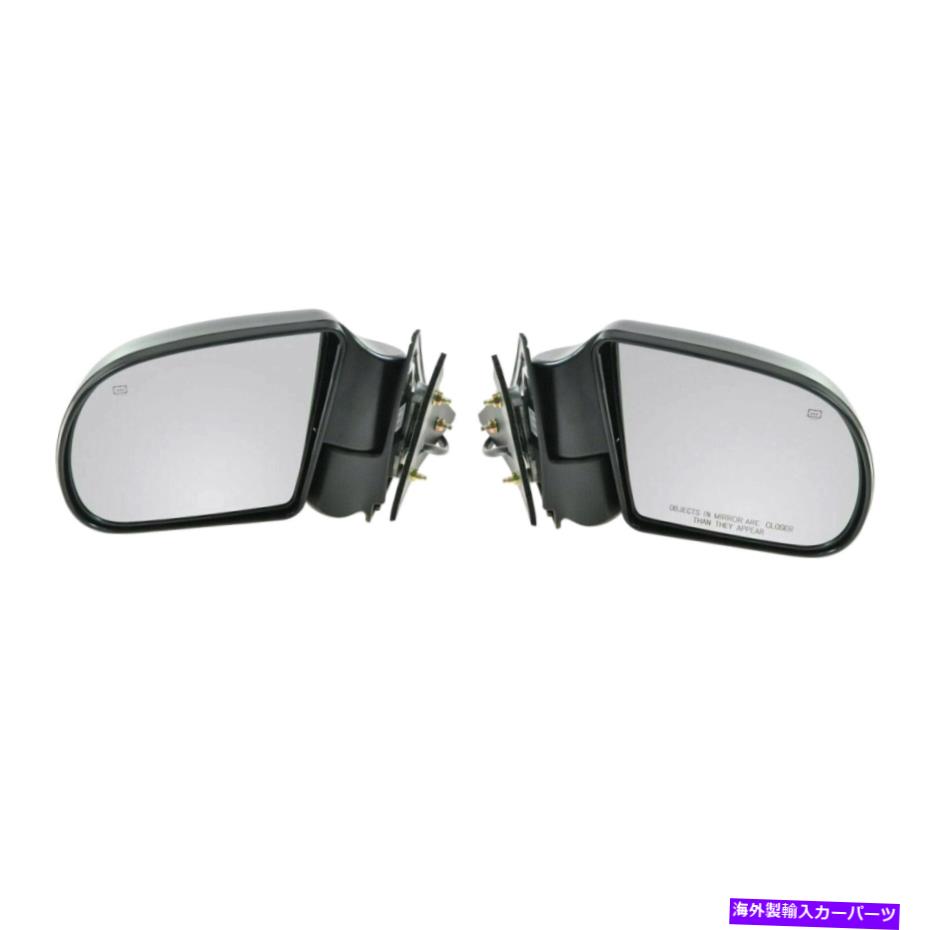 USミラー Blazer S10 Jimmyのためのブラックパワー加熱サイドドアミラー左＆右ペア Black Power Heated Side Door Mirrors Left & Right Pair for Blazer S10 Jimmy【並行輸入品】
