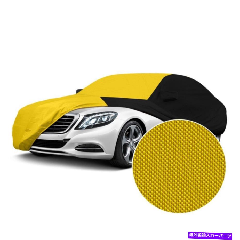 カーカバー 三菱エクリプス95-99ストームプルーフ黄色のカスタムカーカバーWブラックサイド For Mitsubishi Eclipse 95-99 Stormproof Yellow Custom Car Cover w Black Sides【並行輸入品】
