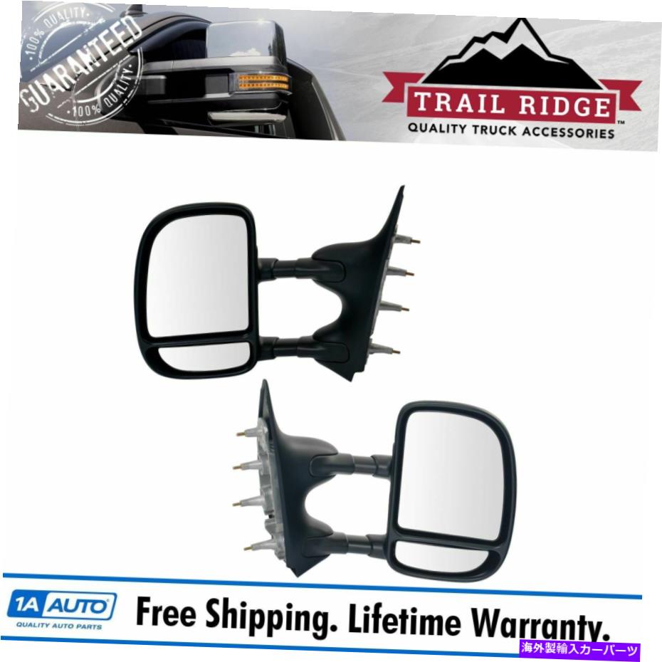 USミラー トレイルリッジけん引ミラーサイドビューマニュアルフォードヴァンのデュアルアームペアセット Trail Ridge Towing Mirror Side View Manual Dual Arm Pair Set for Ford Van New【並行輸入品】