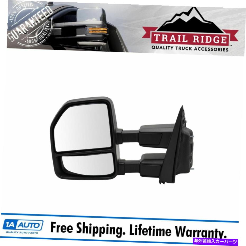 USミラー ミラーけん引マニュアルデュアルガラステクスチャブラックチェッカースタイルLHフォードピックアップ用 Mirror Towing Manual Dual Glass Textured Black Checker Style LH for Ford Pickup【並行輸入品】