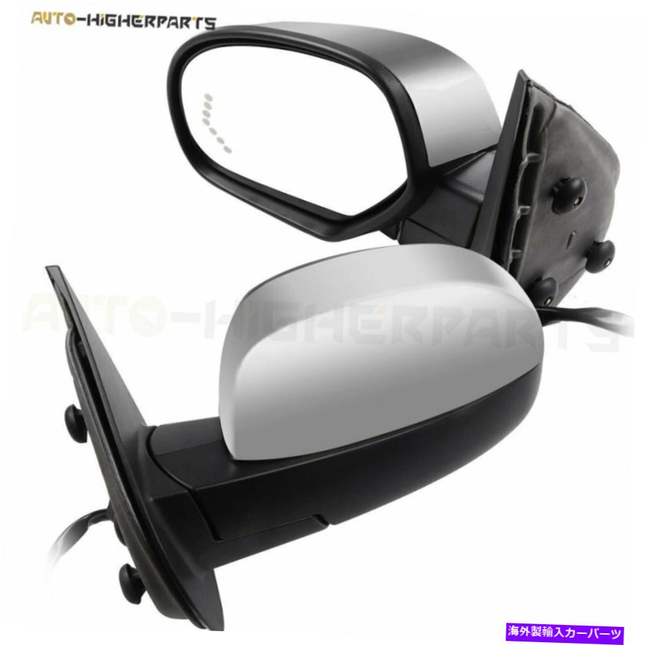 USミラー ペアミラー2007-14 GMCユーコンのパワー加熱メモリアロー信号クロム Pair Mirrors Power Heated Memory Arrow Signal Chrome For 2007-14 GMC Yukon【並行輸入品】