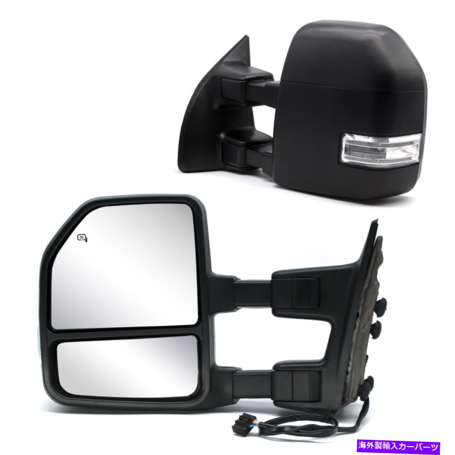 USミラー 2008-2016のけん引鏡FORD F250 F350 F550スーパーデューティパワー加熱信号 Towing Mirrors For 2008-2016 Ford F250 F350 F550 Super Duty Power Heated Signal【並行輸入品】