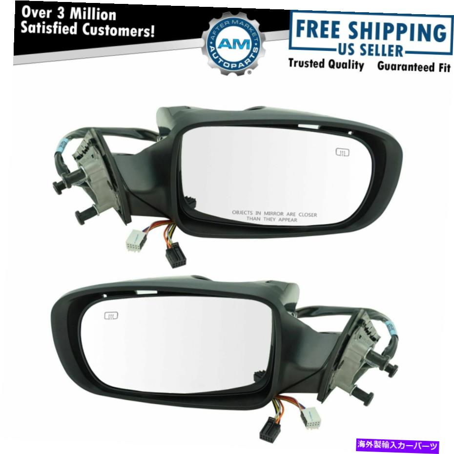 USミラー エクステリアパワー加熱マニュアル折りたたりミラーブラックPTM lH RHペア充電器新しい Exterior Power Heated Manual Folding Mirror Black PTM LH RH Pair for Charger New【並行輸入品】