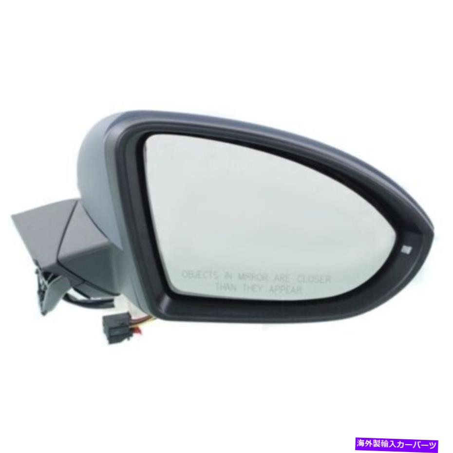 USミラー 新しいプライミングフィットフォルクスワーゲンゴルフ15-18乗客サイドパワードアミラーVW1321154 New Primed Fits Volkswagen Golf 15-18 Passenger Side Power door Mirror VW1321154【並行輸入品】