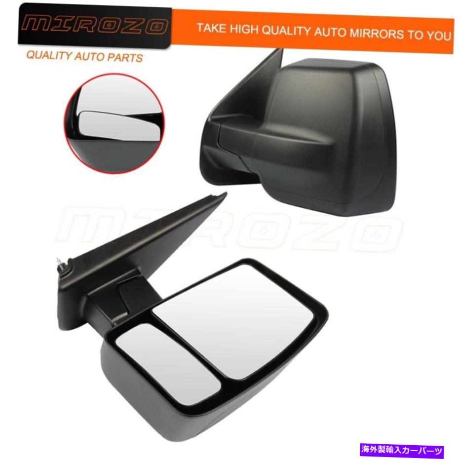 USミラー 2012-2013 NISSAN NV 1500/2500/3500 LH＆RH BLACK FOLDAWAYマニュアルミラー For 2012-2013 NISSAN NV 1500/2500/3500 LH & RH Black Foldaway Manual Mirrors【並行輸入品】