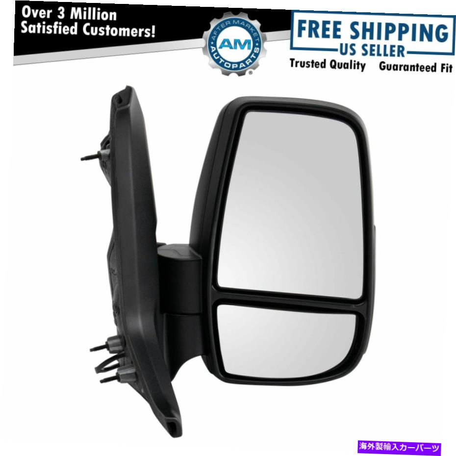 USミラー フォード用のミラーパワーショートアーム Mirror Power Short Arm w/ Spotter Glass Textured Aero Style Cap RH for Ford【並行輸入品】