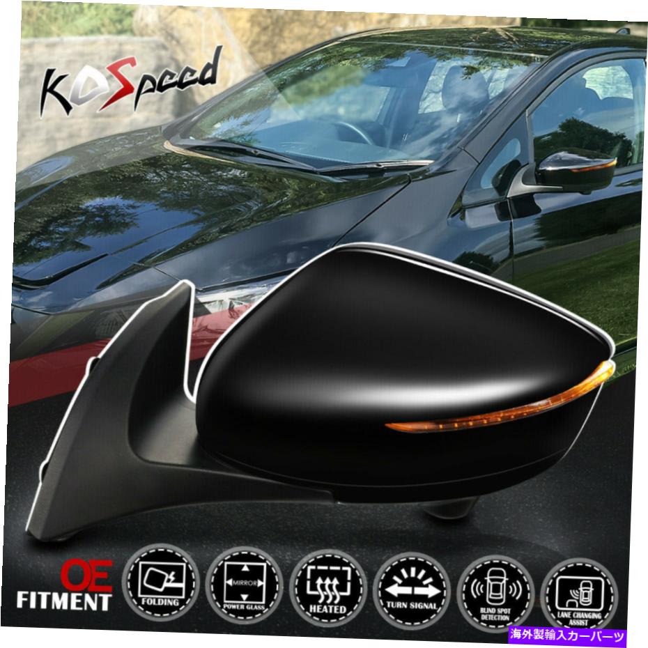 USミラー 18-21日産葉のための左ドライバーサイド駆動の加熱信号後部ビューミラー Left Driver Side Powered Heated Signal Rear View Mirror for 18-21 Nissan Leaf【並行輸入品】