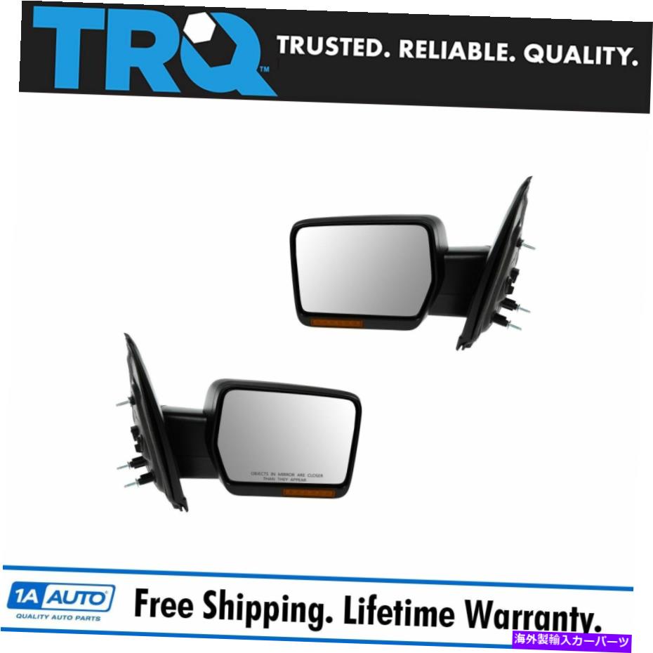 USミラー 09-10フォードF150用のTRQミラーパワー加熱ターンシグナルテクスチャーブラックセット TRQ Mirror Power Heated Turn Signal Textured Black Set for 09-10 Ford F150【並行輸入品】