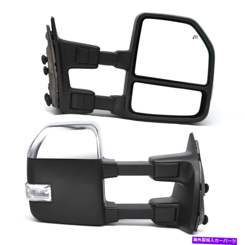USミラー 99-16 Ford F250 F350 Super Duty Manual Telescoping LH RH Chromeのトウミラー Tow Mirrors For 99-16 Ford F250 F350 Super Duty Manual Telescoping LH RH Chrome【並行輸入品】