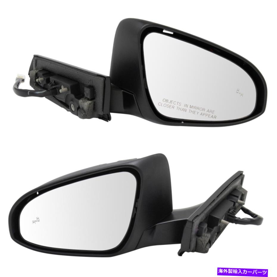 USミラー サイドビューミラーペアパワー折りたたみ死角ターンシグナルペイントに合わせて一致する Side View Mirror Pair Power Folding Blind Spot Turn Signal Paint to Match【並行輸入品】