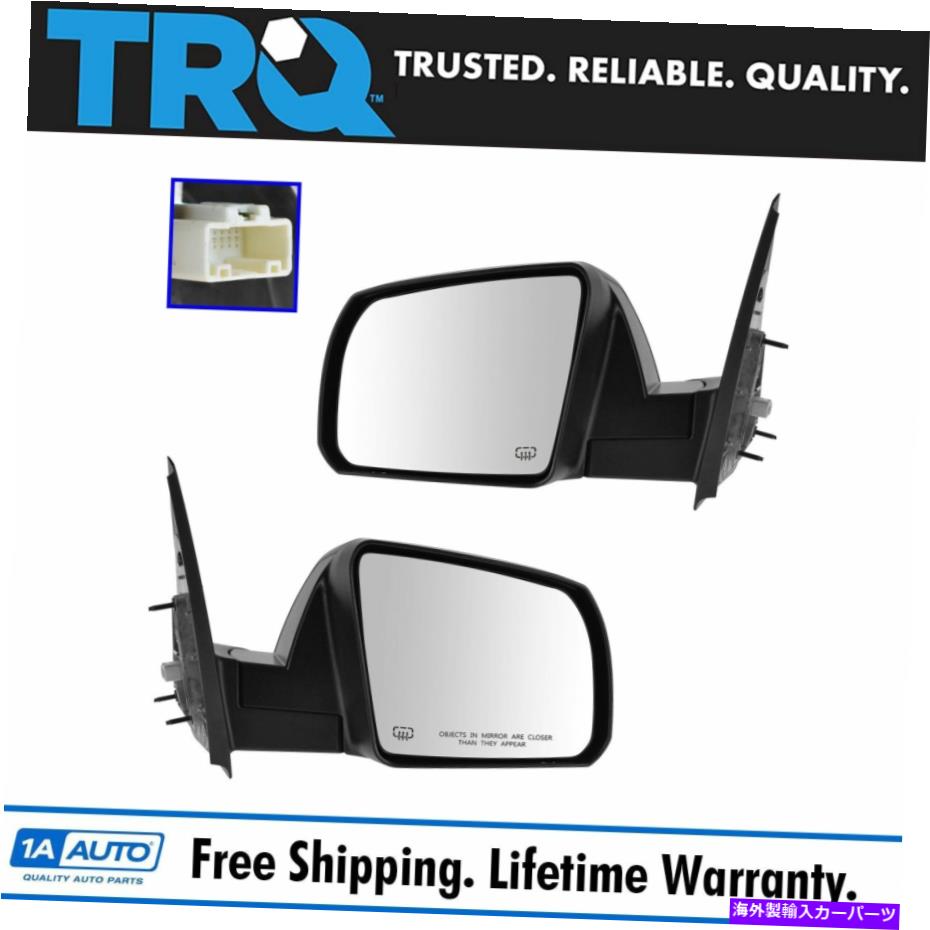 USミラー TRQミラーパワー加熱テクスチャキャップLH＆RHセットトヨタツンドラ TRQ Mirrors Power Heated Textured Cap LH & RH Set for Toyota Tundra【並行輸入品】