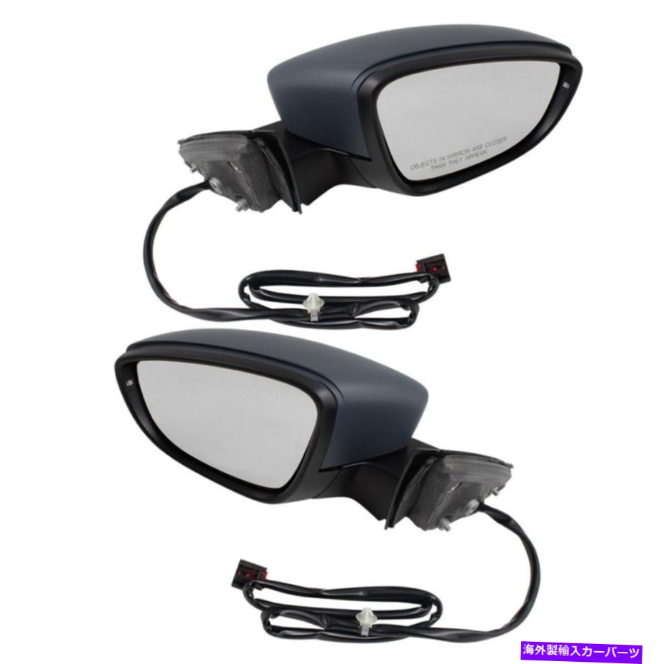 USミラー ペアセットパワー折りたたみサイドミラー16-19フォルクスワーゲンVWパサートの加熱信号 Pair Set Power Folding Side Mirrors Heated Signal for 16-19 Volkswagen VW Passat【並行輸入品】