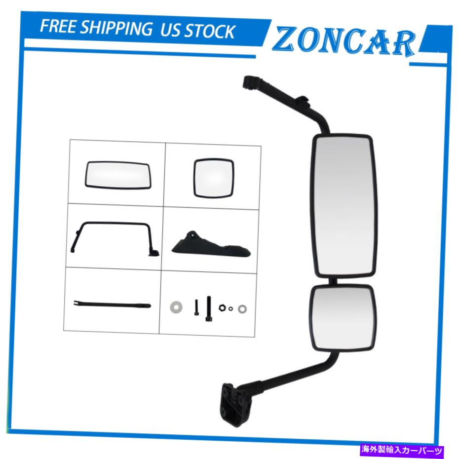 USミラー 2002-2018 International 4200 4300の腕の右助手席のミラー Mirror w/Arm Black Right Passenger Side for 2002-2018 International 4200 4300【並行輸入品】