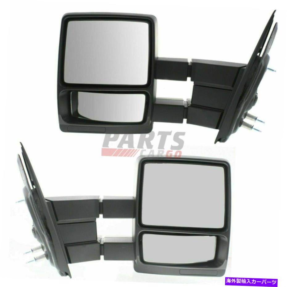 USミラー フィット2004-2014 Ford F-150右＆左けん引ミラーマニュアル折りたたみ折りたたみ非加熱 Fits 2004-2014 Ford F-150 Right & Left Towing Mirror Manual Folding Non Heated【並行輸入品】 58,443円