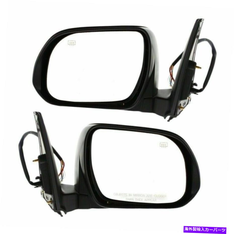 USミラー 2010-13トヨタ4ランナーセット2 LH＆RHパワーミラー加熱マニュアル折りたたみ Fits 2010-13 Toyota 4Runner Set Of 2 LH & RH Power Mirror Heated Manual Folding【並行輸入品】