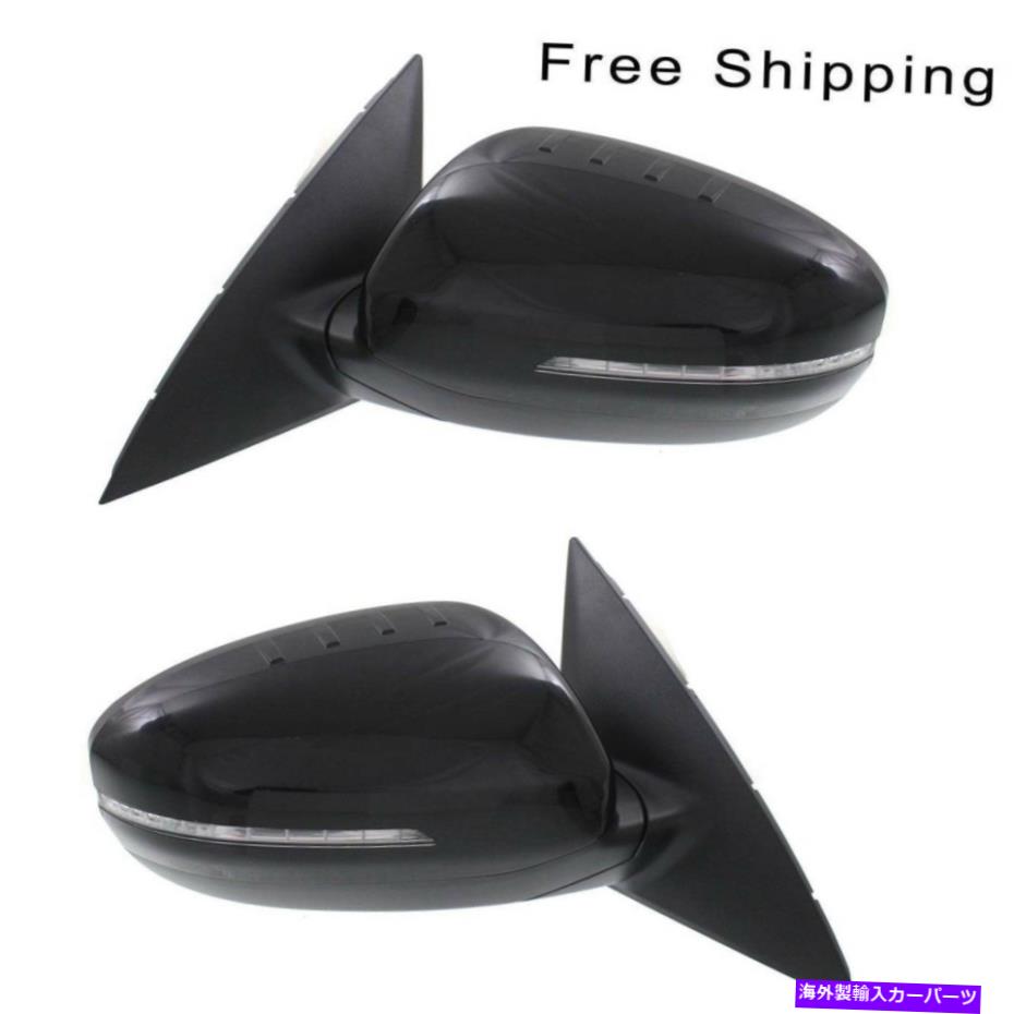 USミラー 2マニュアル折りたたみ式パワーの加熱ミラーのLH＆RHサイドセットKia Optimaに適合する LH & RH Side Set Of 2 Manual Folding Power Heated Mirror Fits Kia Optima【並行輸入品】