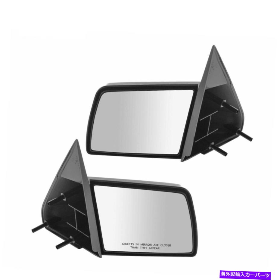 USミラー 1AマニュアルサイドミラーペアセットGMCシボレーピックアップトラックの左lh＆右RH 1A Manual Side Mirrors Pair Set Left LH & Right RH for GMC Chevy Pickup Truck【並行輸入品】