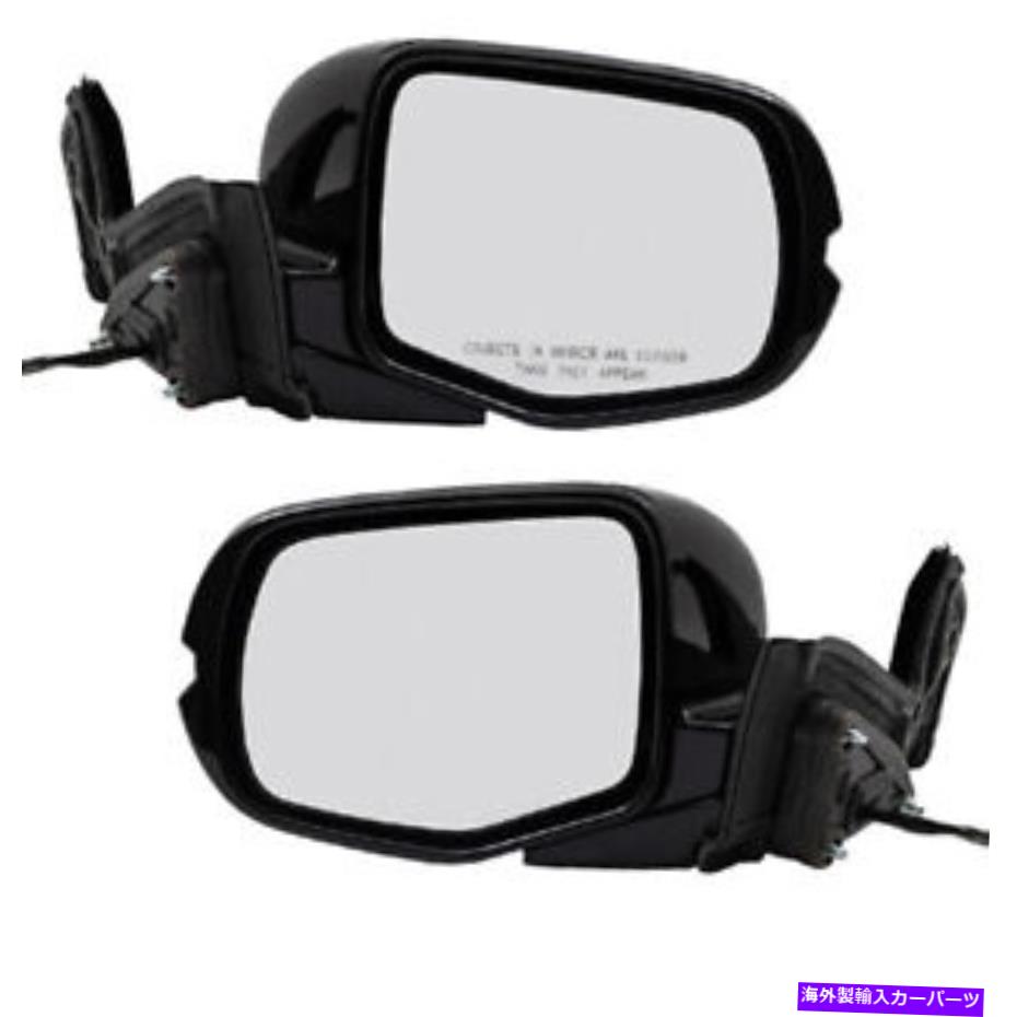 USミラー 17-19リッジライン（Black Edition/RTL-E）リアビュードアミラーパワーセットペア For 17-19 Ridgeline (Black Edition/RTL-E) Rear View Door Mirror Power Set Pair【並行輸入品】