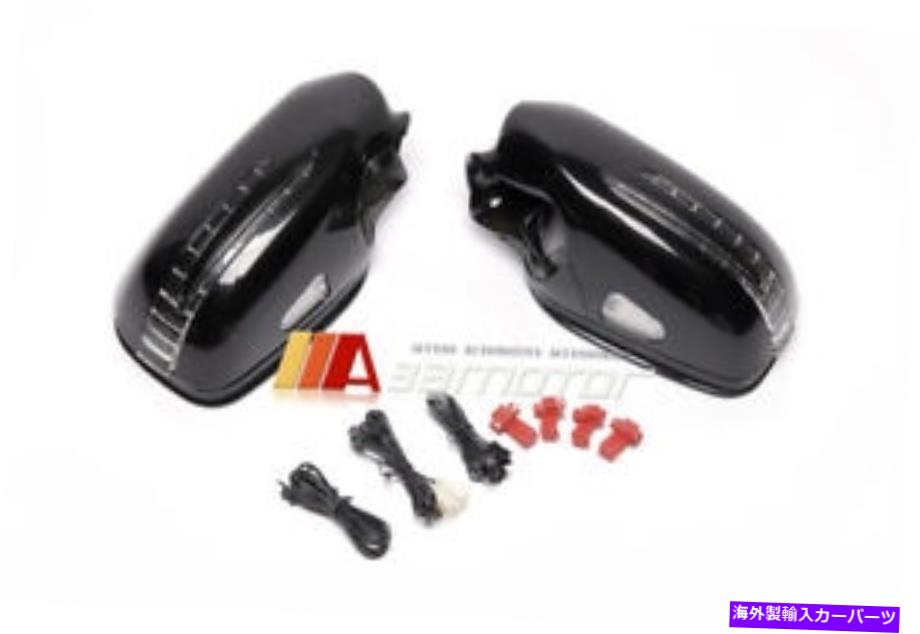 USミラー ブラックアロータイプLEDサイドミラーセットフィット06-09メルセデスW211フェイスリフトEクラス Black Arrow Type LED Side Mirrors Set fits 06-09 Mercedes W211 Facelift E-Class【並行輸入品】