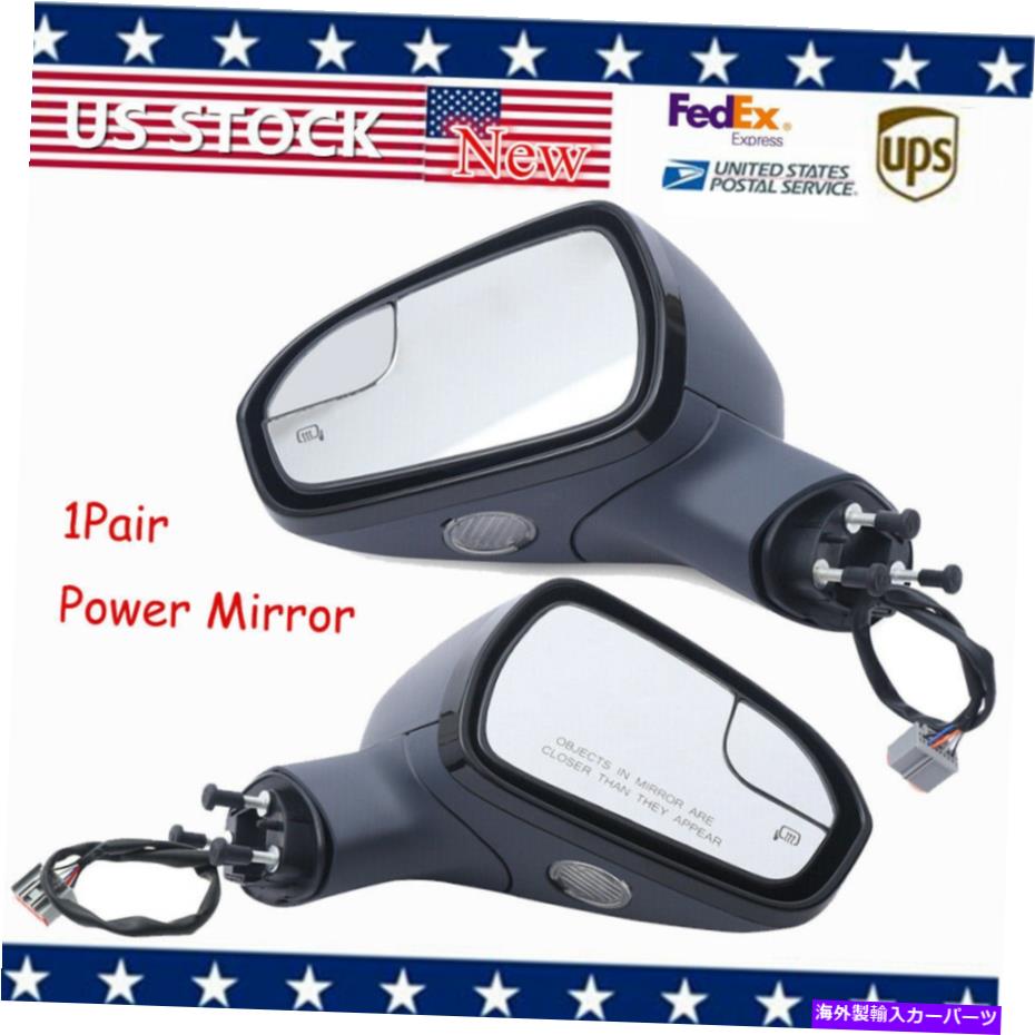 USミラー フォードフュージョンエネルギーのブラックパワーミラー13-16左右側マニュアルペイント可能 Black Power Mirror For Ford Fusion Energi 13-16 Left Right Side Manual Paintable【並行輸入品】