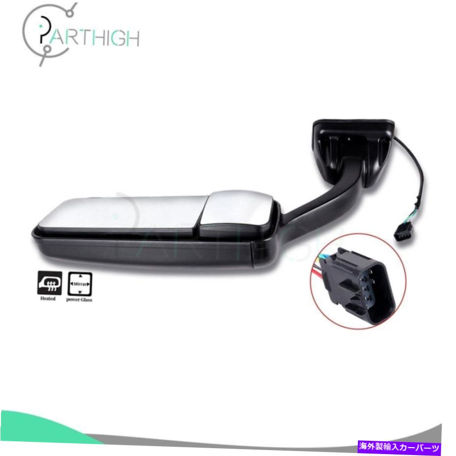 USミラー 08-16 FREIGHTLINER CASCADIA TRUCKのパワー加熱フードミラーブラックドライバーサイド Power Heated Hood Mirror Black Driver Side For 08-16 Freightliner Cascadia Truck【並行輸入品】